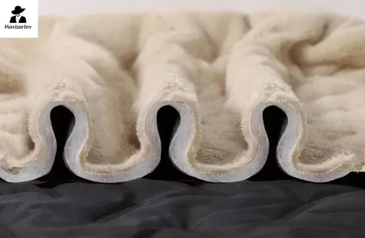 Stay Warm and Stylish: Men's Winter Down Cotton Jogger Pants with Waterproof Zipper Pockets